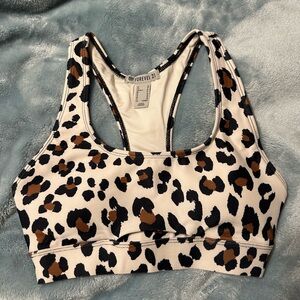 Cheetah print sports bra